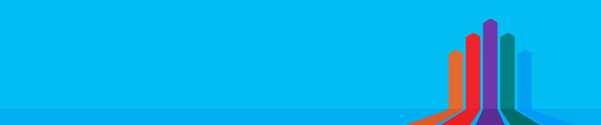 Heritage Society 2025 with a blue background and multi colored pillars