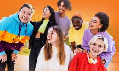 Group of teens smiling at camera