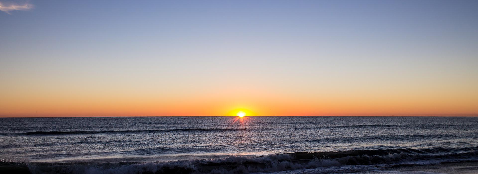 Sunrise over the Atlantic Ocean in Virginia Beach