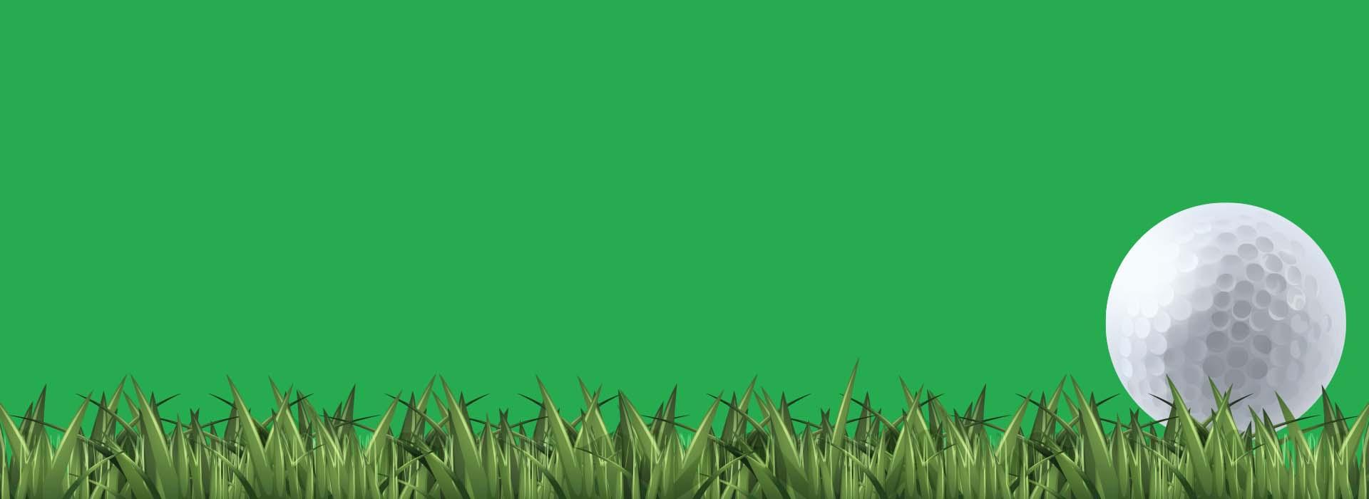 Green background with grass and golf ball for First Tee Golf Classic 