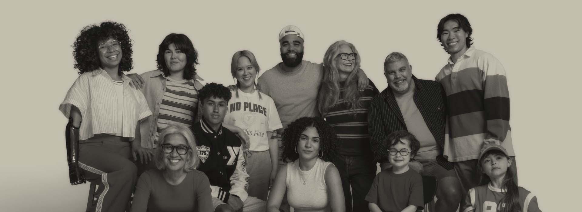 Sepia toned image of YMCA members